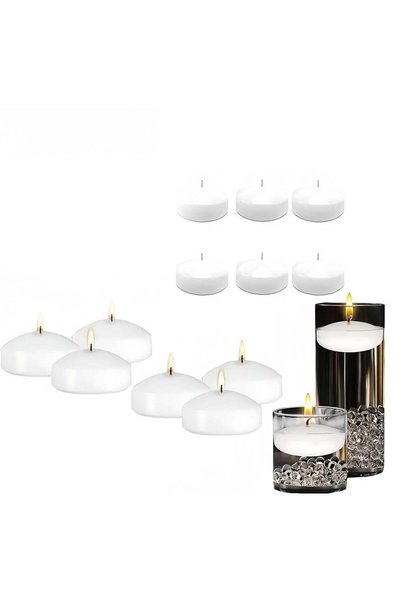 Generic 6 Floating Candles, Smoke-Free and odorless, Burning continuously for...