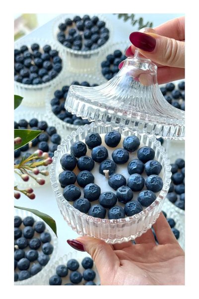 Generic Blueberry Candle Scented Jar Candle with lid - 350 gms (12.3 oz) | 10...