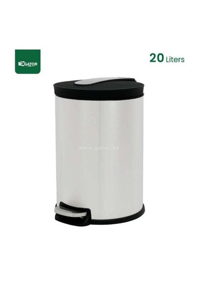 EK BINS Steel Pedal Bin with Lid | Matte Finish | Hands-Free Step Trash Can f...