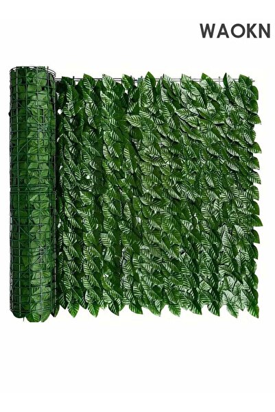 Generic Green Fence Made Of Artificial Lleaves Industrial Vegetable Garden, P...