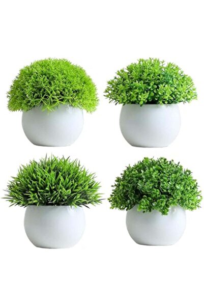 Generic Fake Plants 4 Packs Artificial Potted Plants Faux Greenery Small Fake...