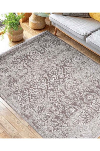 Generic Carpet Woven Rug in Soft Texture | Antique Distress Design - Red & Gr...