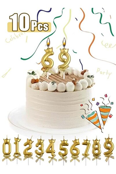 Generic Number Birthday Candles(0-9),Metallic Cake Cupcake Candles,Happy Birt...