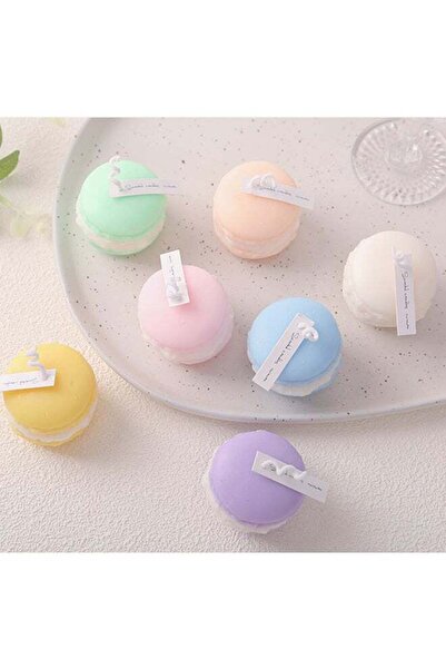 Generic 7-Color Macaron-Shaped Scented Candles Set - White/Blue/Green/Pink/Pu...