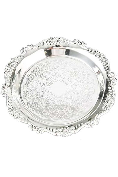 Generic Round Decorative Tray 3.9in Metal Dessert Plates Vintage Coffee Table...