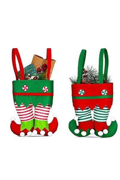 Generic 2 Pieces Elf Pants Candy Gift Bags Christmas Bag Wine Bottle Bag Favo...