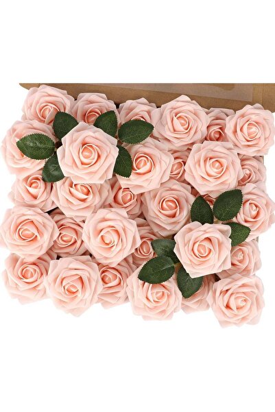 Generic 30PCS Artificial Rose Flowers Real Touch Fake Flowers with Stem Blush...