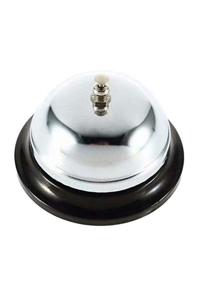 Generic Hotel Counter Ringer Call Bell Silver 3.5inch