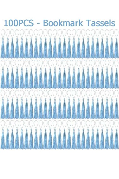 Generic 100 Pcs Bookmark Tassels with Tight Knot 13cm/5 Inch for Crafts Bookm...