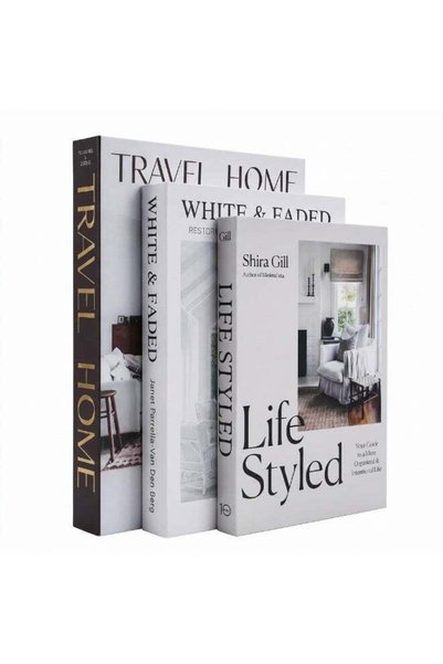 Generic Decorative Fake Book Set of 3, Coffee Table Storage Boxes for Modern ...