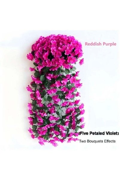 Generic 1 Piece Simulated Violet Flower Vine Silk Artificial Flowers Fake Pla...