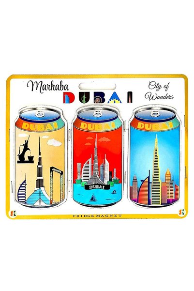 Generic Dubai Foil Fridge Magnet – 3 Pcs, Large Size, (Blue,Red,Beige) Can Sh...
