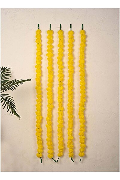Generic Madhoor Flower Pompom Marigold Decorative Latkan Door Hanging Yellow ...