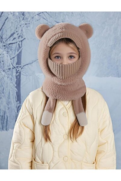 CUBBUX Warm Children's Plush Hat and Scarf with Cute Animal Figures and Sound...