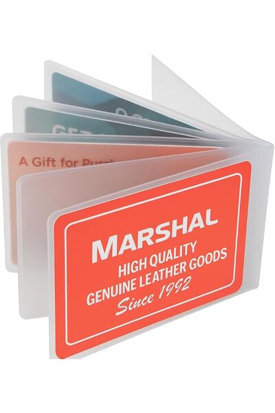 MARSHAL Plastic Wallet Inserts, Replacement Windows (C) Pull Tab