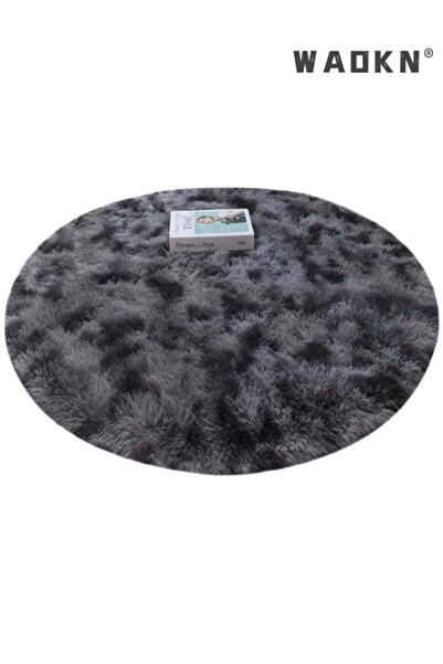 Generic Soft Round Rugs Fluffy Circle Rugs, Plush , Tie Dyed Light Grey Circu...