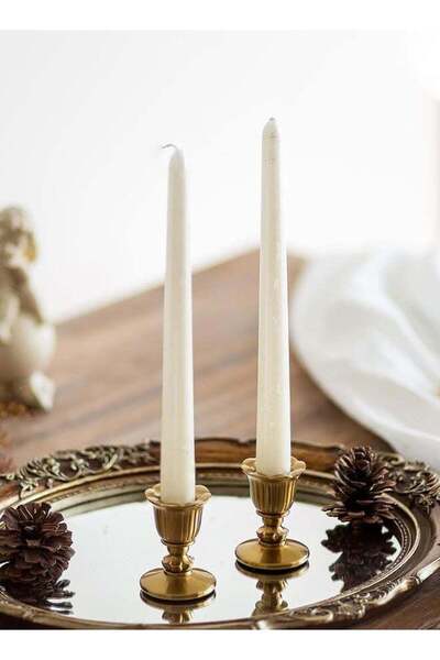 Generic Vintage Candlestick Candle Holders Brass Taper Gold Candle Stick Vict...