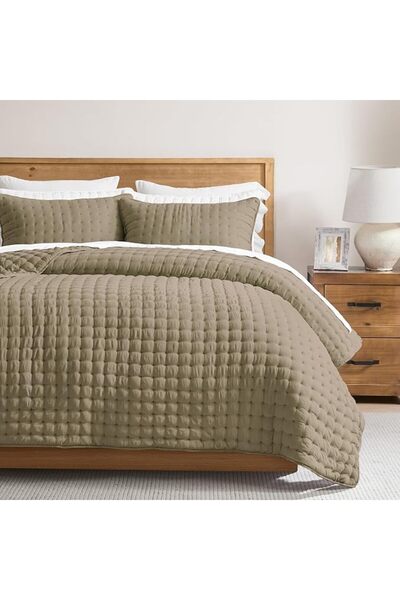 WDCOZY White Queen Size Quilt Bedding Sets with Pillow Shams, Lightweight Sof...