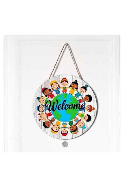 Generic ARS Earth Front Door Wreath Welcome Signs For Kitchen Bedroom, Cartoo...