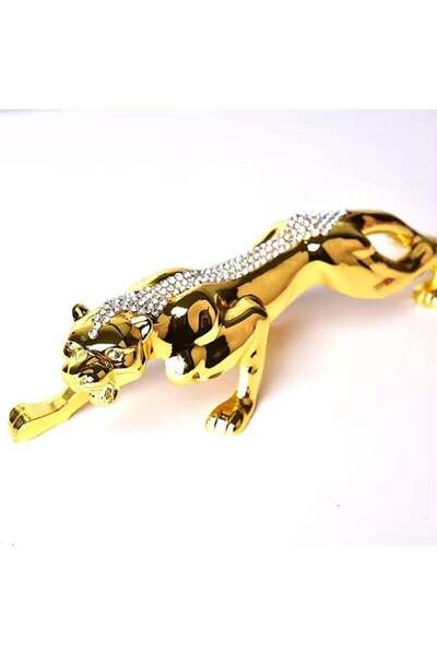 Generic Decor Leopard, 23cm Zinc Alloy Leopard Figurines for Home Car Office ...