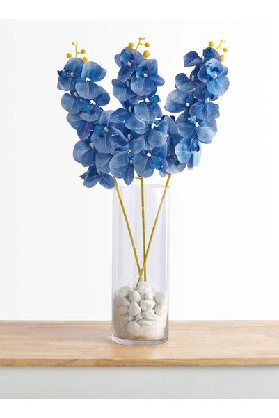 Generic Orchid 6pc Flower Stick with 54 buds – Blue | 92cm Artificial Flower ...