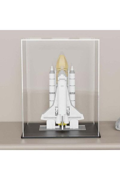 Generic Acrylic Display Box - 8x8x9 Inch, Dustproof Case with Lid and Matt Bl...