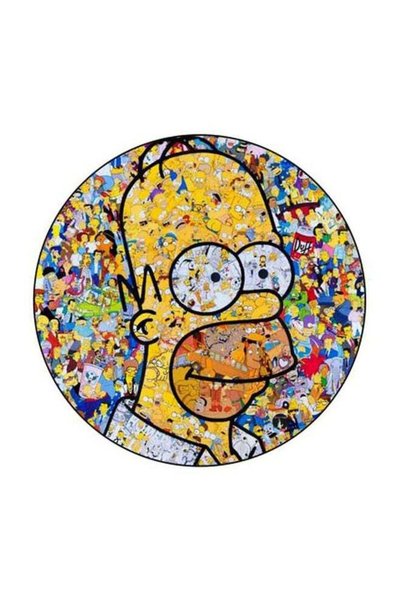Generic Simpsons Printed Fridge Magnet Yellow/White/Black 5.5cm