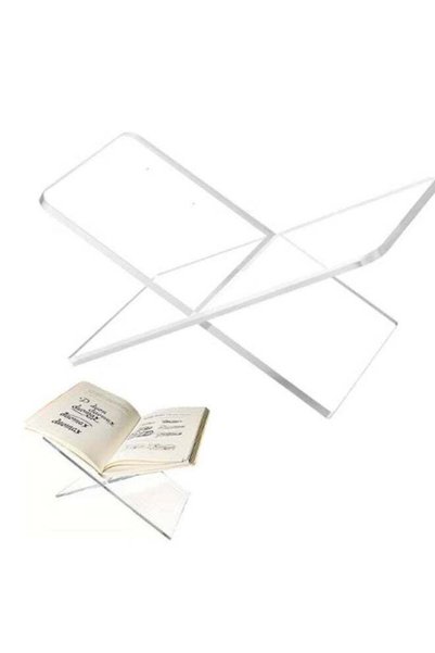 Generic Acrylic Book Stand, Functional Clear Extra Thick Acrylic Book Display...