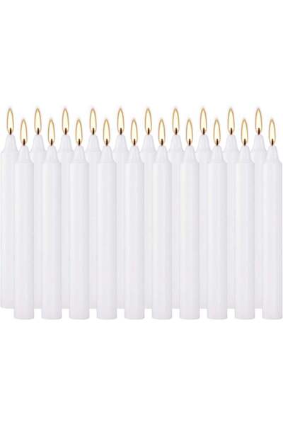 Generic 24 Pack White Taper Candles丨Taper Candles 10 Inch Dripless丨Unscented ...