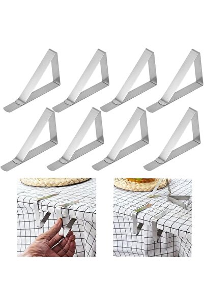 Fapiwen 8pcs Table Clips for Table Cloth, Stainless Steel Table Cloth Clip, W...