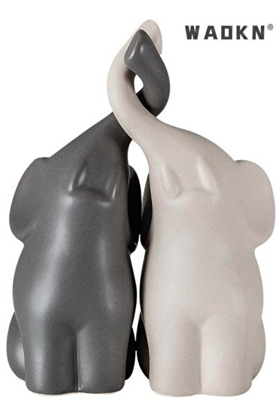 Generic 2 pcs Elephant Statues Home Decor Small Figurines Home Ceramic Decor ...