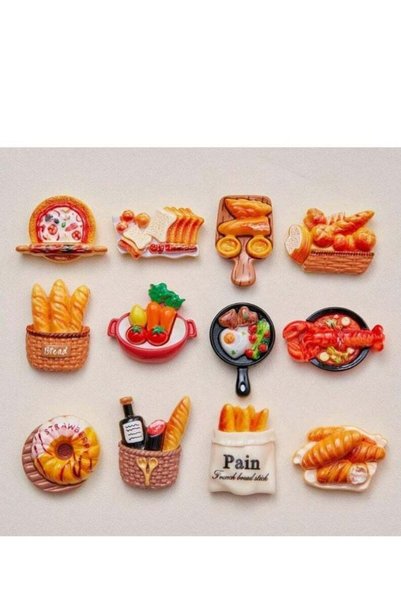 Generic Cute Mini Food Shaped Fridge Magnets – Set of 12 – Adorable Kitchen D...