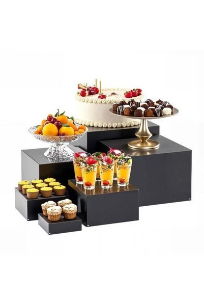 Generic Metal Buffet Risers,6PCS Food Risers for Buffet Table 5in to 10in Dis...