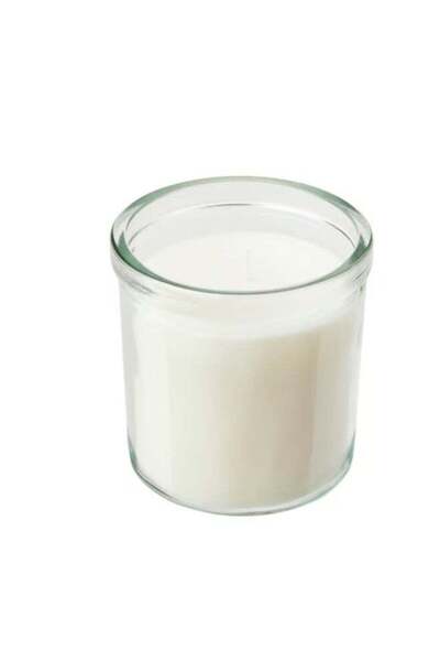 Generic Scented Candle in Glass Jar, Vanilla Fragrance, Light Beige, 40 Hours...