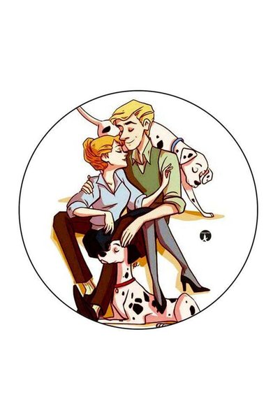 Generic Disney Couples Printed Fridge Magnet Multicolour 5.5 x 5.5cm