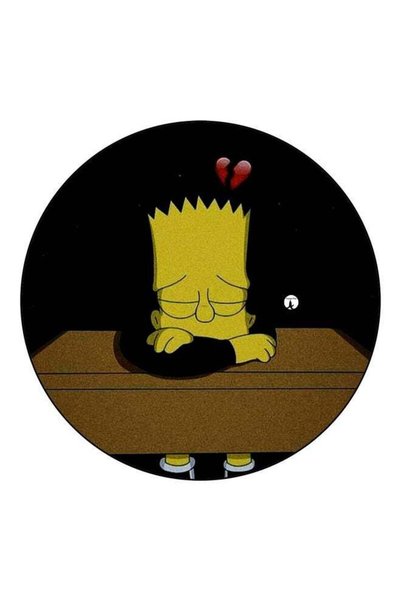 Generic Simpsons Printed Fridge Magnet Black/Yellow/Brown 5.5cm