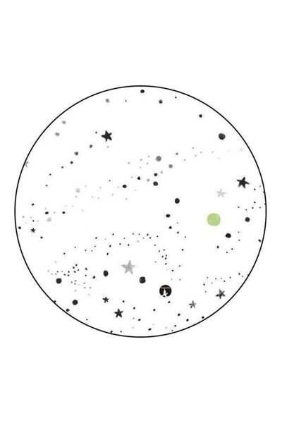 Generic Stars Printed Fridge Magnet White/Black/Green 5.5cm