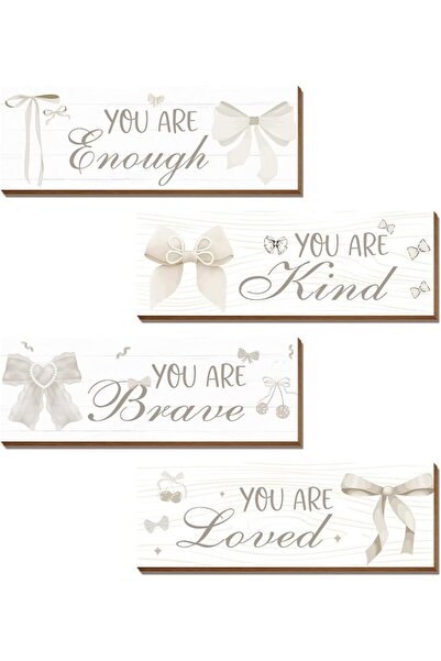 Generic ARS 4 Pcs Beige Bow Wall Decor, Beige Coquete Room Decor for Teen Gir...