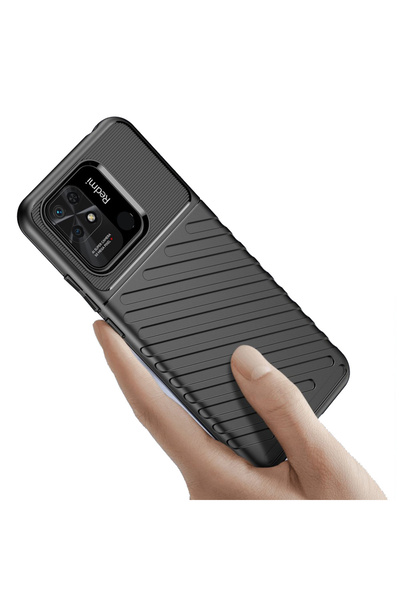 ERBORD Husă pentru Xiaomi Redmi 10C, Thunder, negru