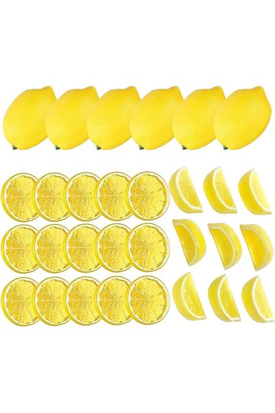 Generic Sunscreen 30 Pcs Fake Lemons, Artificial Simulation Lemons, Lifelike ...