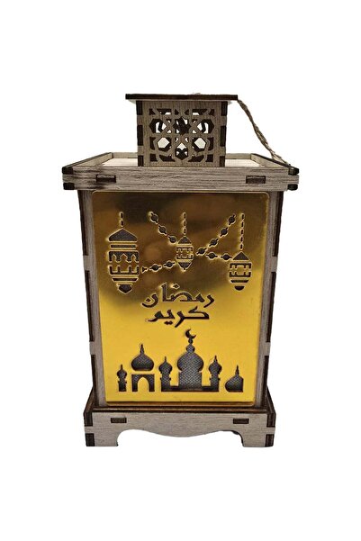 Generic Wooden Ramadan Lantern Ramadan Kareem Decoration Light Eid Decoration...