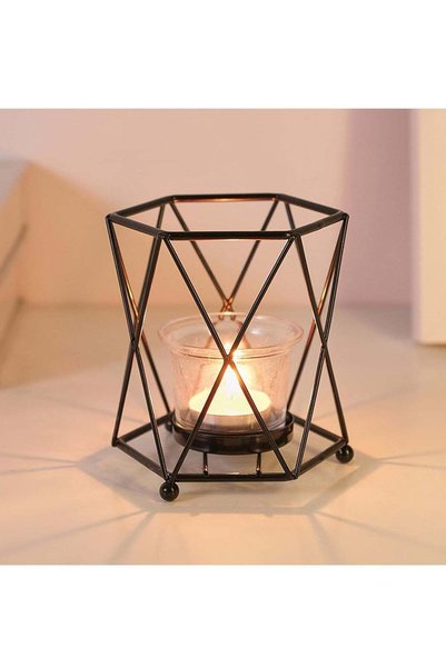 Generic Geometric Metal Candle Holders – Tealight Centerpiece Lanterns in Hex...