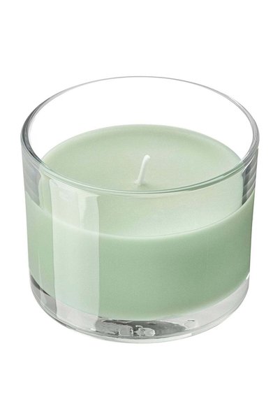 Generic Scented Candle in Glass, Apple, Light Green, 20 hr