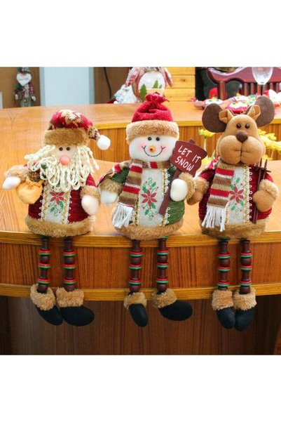 Generic Christmas Sitting Santa Claus Snowman Reindeer Holiday Sitting Leg Fi...