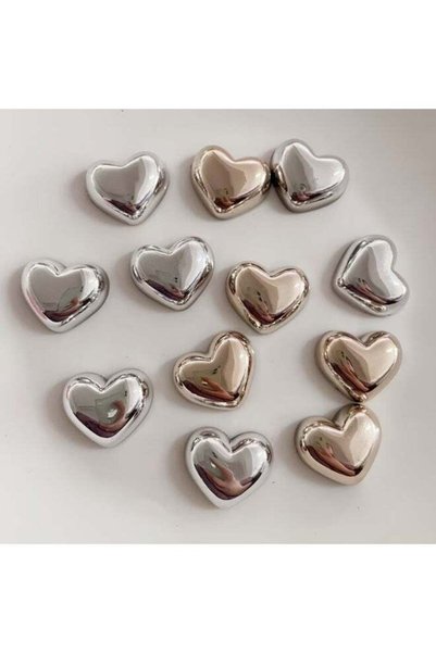 Generic 12-Pack Heart-Shaped Fridge Magnets with Backing - Resin Whiteboard M...