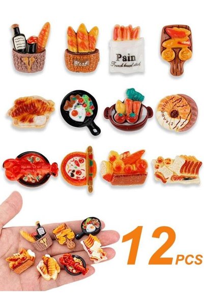 Generic 12Pcs Refrigerator Magnets Fridge Magnets Small Food-Themed Cute Resi...