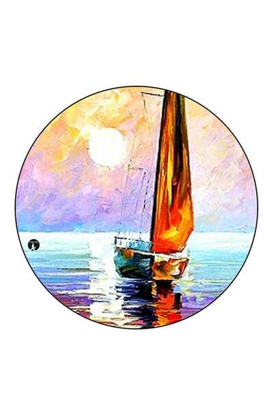 Generic Boat Printed Fridge Magnet Multicolour