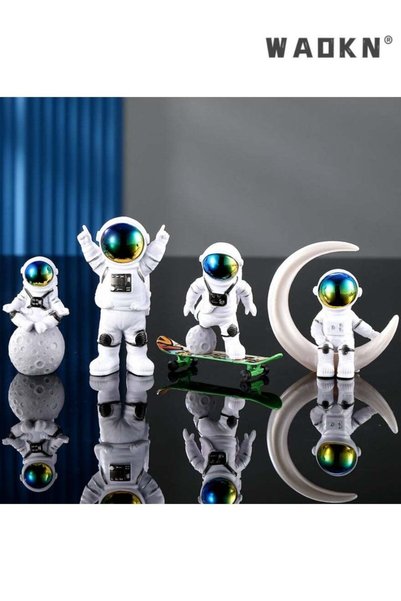 Generic Creative Astronaut Decoration 4-Pack Astronaut Statue Astronaut Statu...