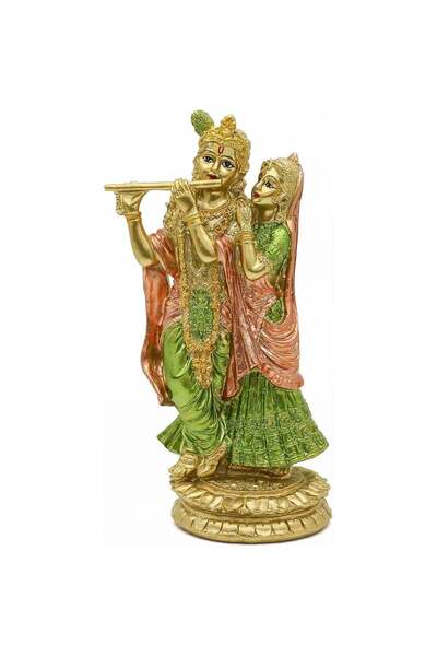 Generic Alikiki Hindu Idol Radha Krishna Statue - Indian God Goddess Figurine...