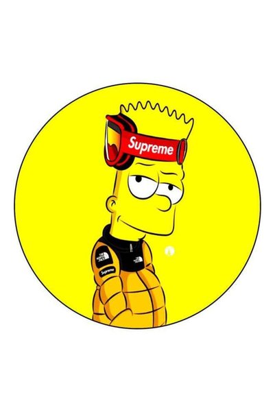 Generic The Simpsons Printed Fridge Magnet Yellow/Orange/Red 5.5cm